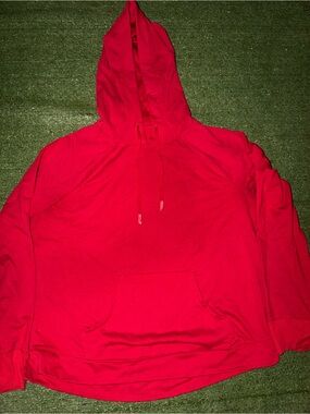 Men's Red Hooded Pullover Sweatshirt